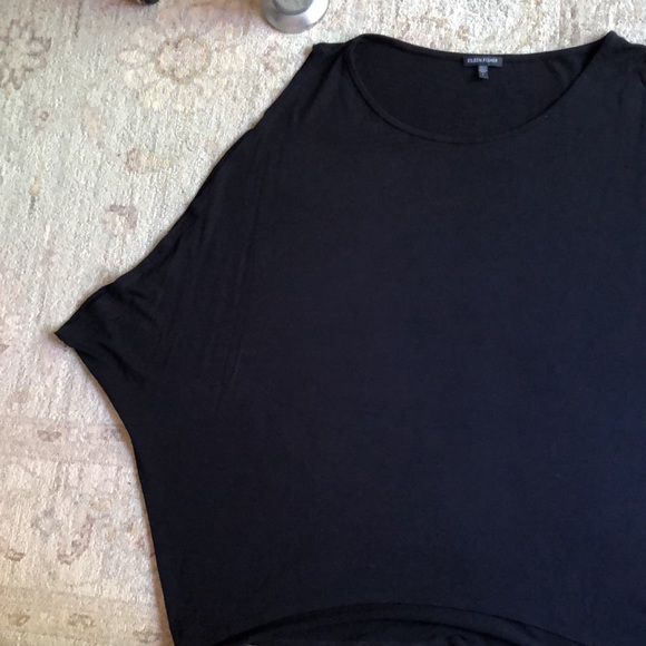 Eileen Fisher Black High front Low Back Sleeveless Butterfly Blouse Size L - Picture 9 of 16